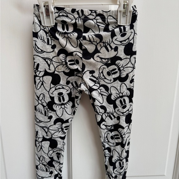 Disney 2T Black and Gray Minnie Mouse Face Facial Expression Leggings Pants - Picture 3 of 5